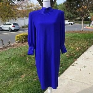 Vintage Daymor Couture Blue  Dress Size 10